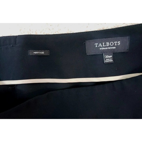 Talbots ~Woman Plus Size 20WP~Black Cropped Dress Pants High Rise Pockets Career - Picture 2 of 15